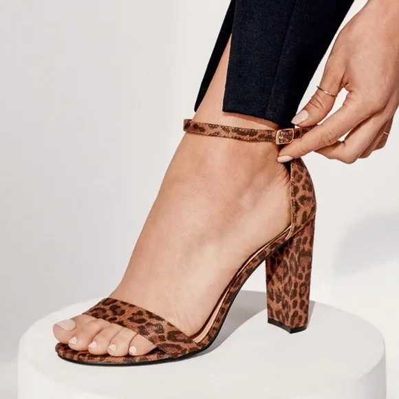 🆕 Lorelai Leopard Print Block Heeled Sandal (Size 7.5)
