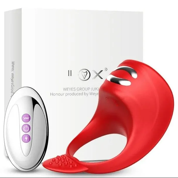 0323M  Electric Shock   Vibrating Cock Ring with Remote Control
