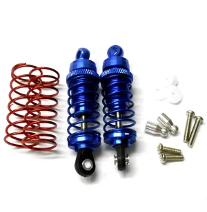 58060B 1/10 Scale RC Alloy Shock Absorbers Damper Set x 2 Blue 60mm Long