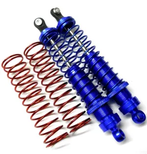 58300B 1/10 Scale RC Alloy Shock Absorbers Damper Set x 2 Blue 100mm Long