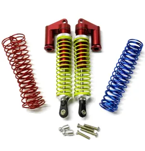 58815R 1/8 Scale RC Alloy Piggyback Shock Absorbers Damper Set x 2 Red 115mm