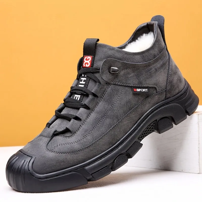 ArcticGrip Men's Fleece-Lined Sneakers – Waterproof, Non-Slip Outdoor Shoes