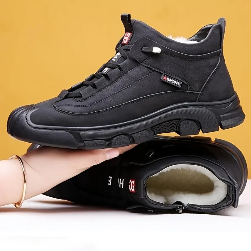 ArcticGrip Men's Fleece-Lined Sneakers – Waterproof, Non-Slip Outdoor Shoes