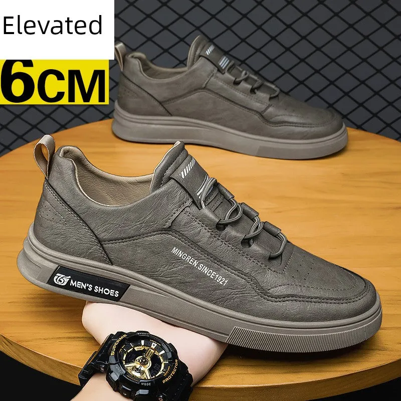 Autumn Men's Shoes Black Labor Protection Work Board Shoes Soft Bottom Non Slip Men's Kitchen Oil-Proof Leisure at Work Leather Shoes Waterproof
