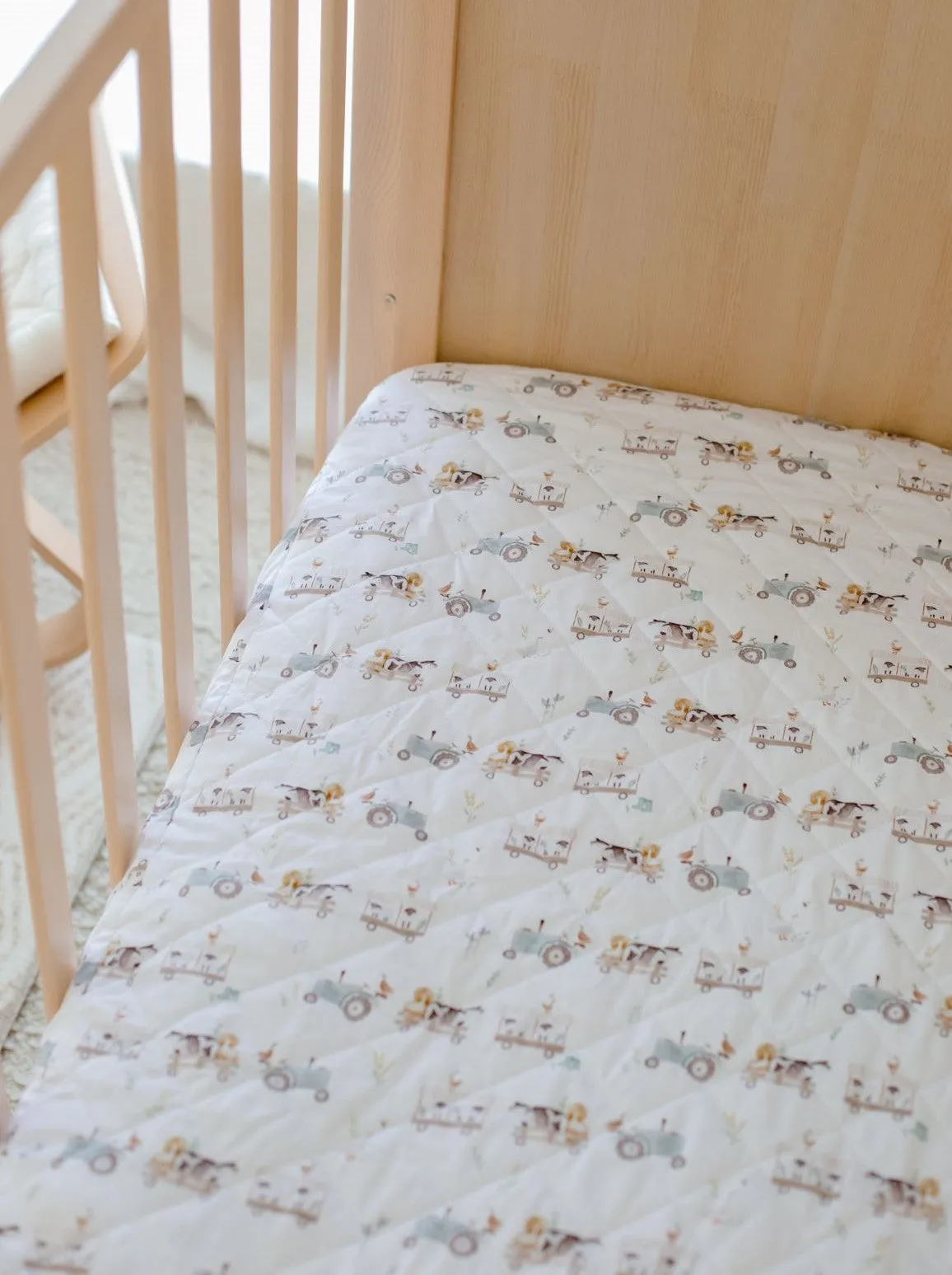 Bambella 2-in-1 Waterproof Cot Sheet & Mattress Protector | Oakwood Farm