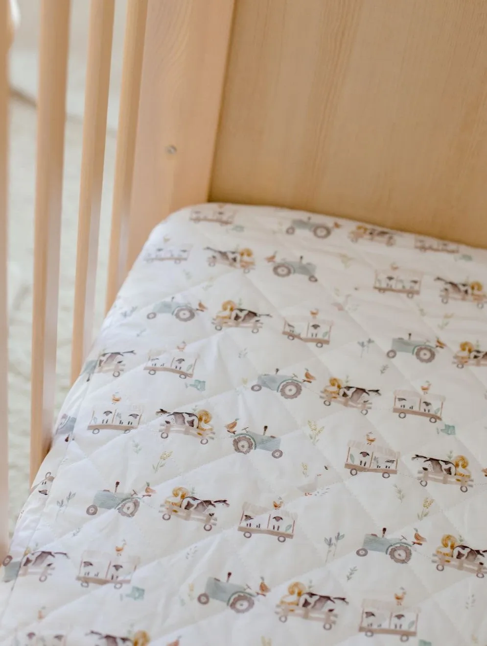 Bambella 2-in-1 Waterproof Cot Sheet & Mattress Protector | Oakwood Farm