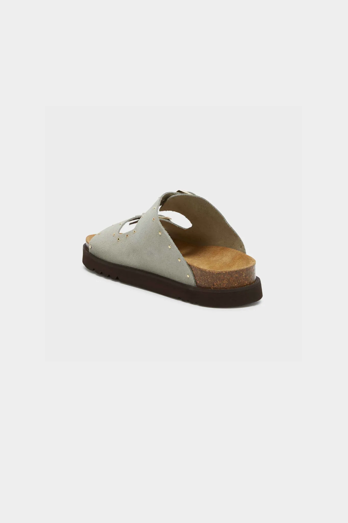 BEATRIZ SANDAL SUEDE - SAGE/GOLD