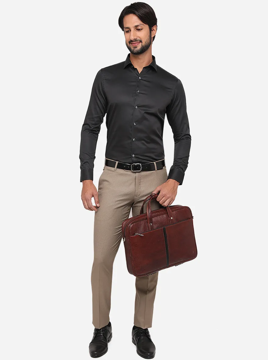 Black Solid Slim Fit Party Wear Shirt | Wyre
