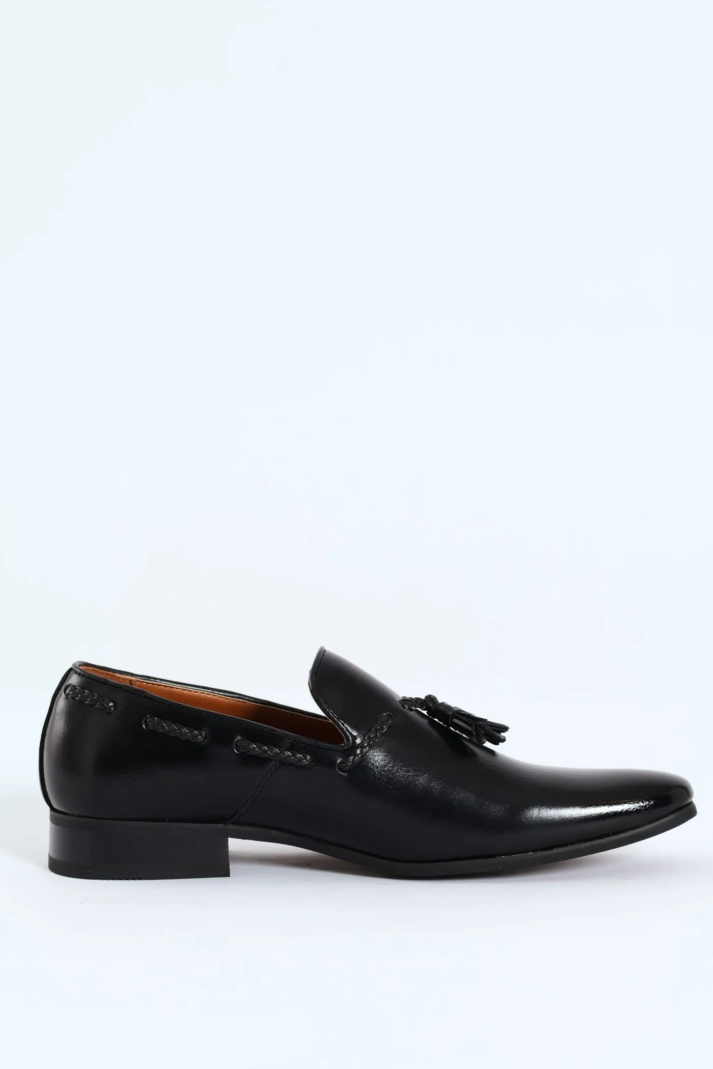 Braided Tassel Slip On - Black