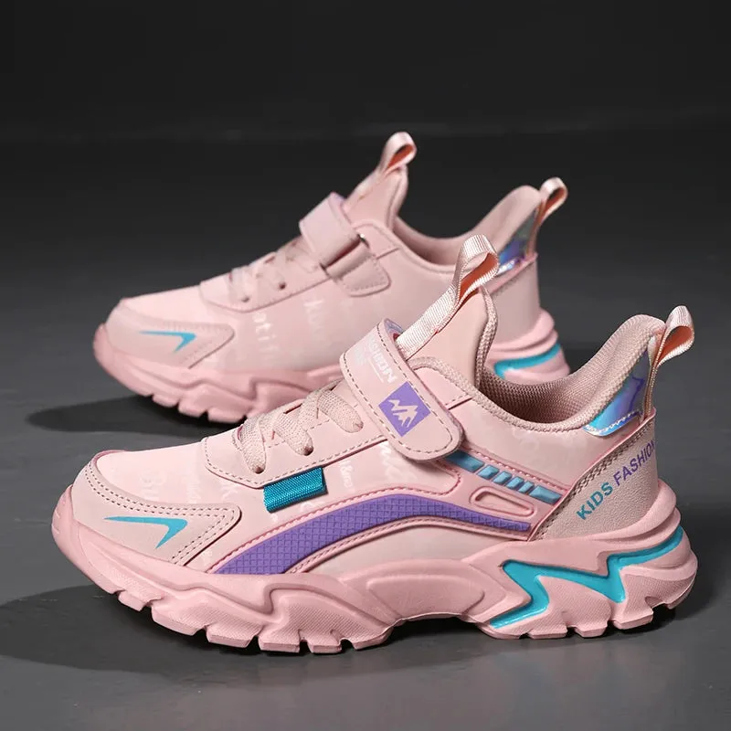 Brand Kids Sports Shoes Outdoor Comfortable Running Shoes Girls Waterproof Sneakers Tenis Infantil Pink Antislip Children Shoes