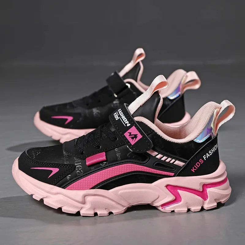 Brand Kids Sports Shoes Outdoor Comfortable Running Shoes Girls Waterproof Sneakers Tenis Infantil Pink Antislip Children Shoes