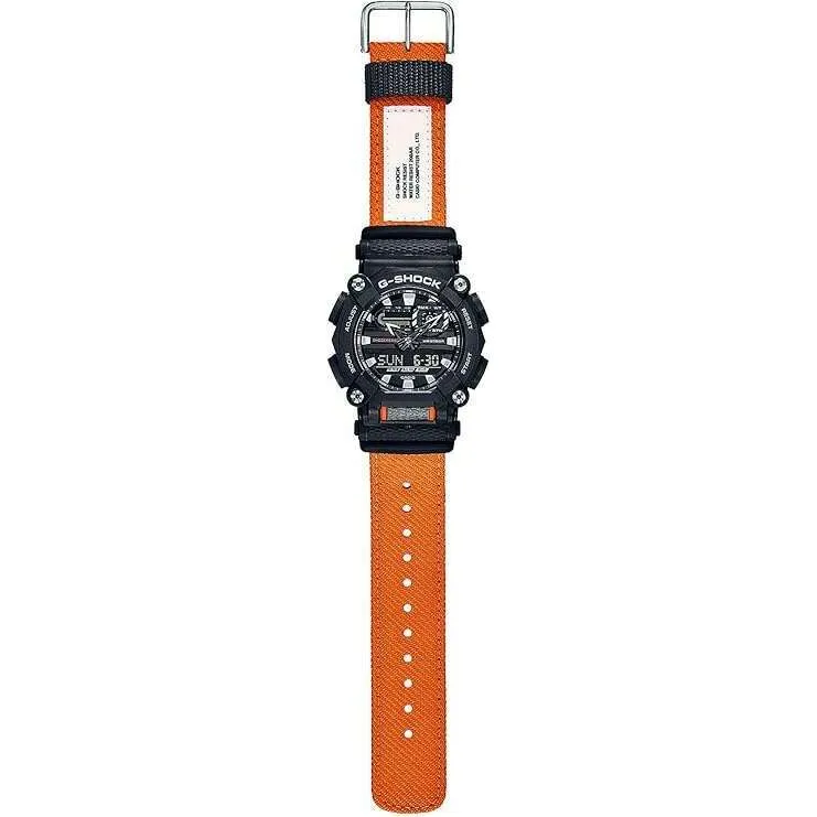 CASIO G-SHOCK ANALOG DIGITAL BLACK & ORANGE MEN WATCH GA-900C-1A4JF