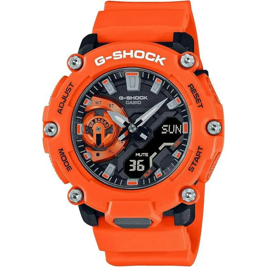 CASIO G-SHOCK ANALOG DIGITAL ORANGE MEN WATCH GA-2200M-4AJF