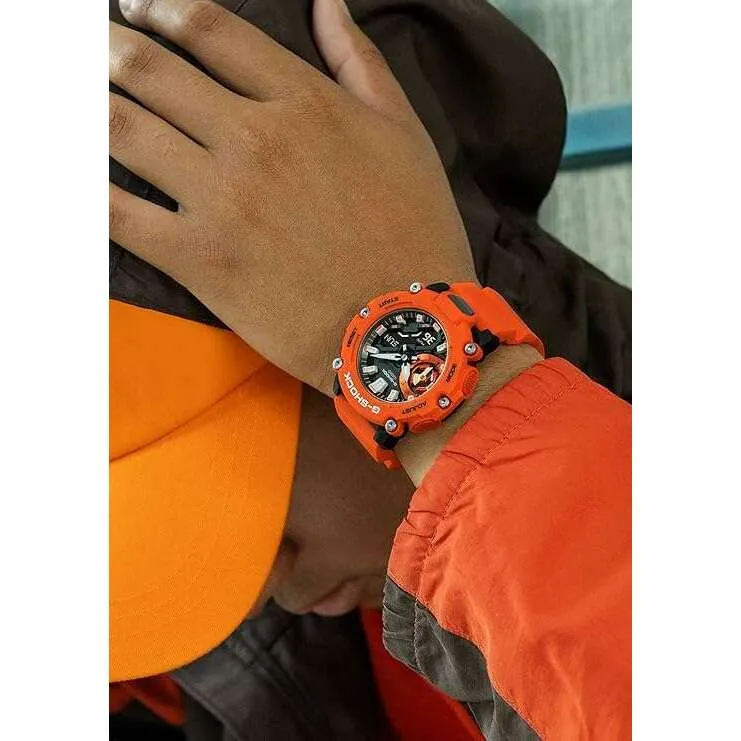 CASIO G-SHOCK ANALOG DIGITAL ORANGE MEN WATCH GA-2200M-4AJF