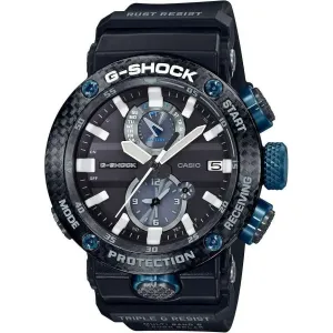 CASIO G-SHOCK BLUETOOTH RADIO SOLAR CARBON CORE GUARD BLACK & BLUE MEN WATCH GWR-B1000-1A1JF