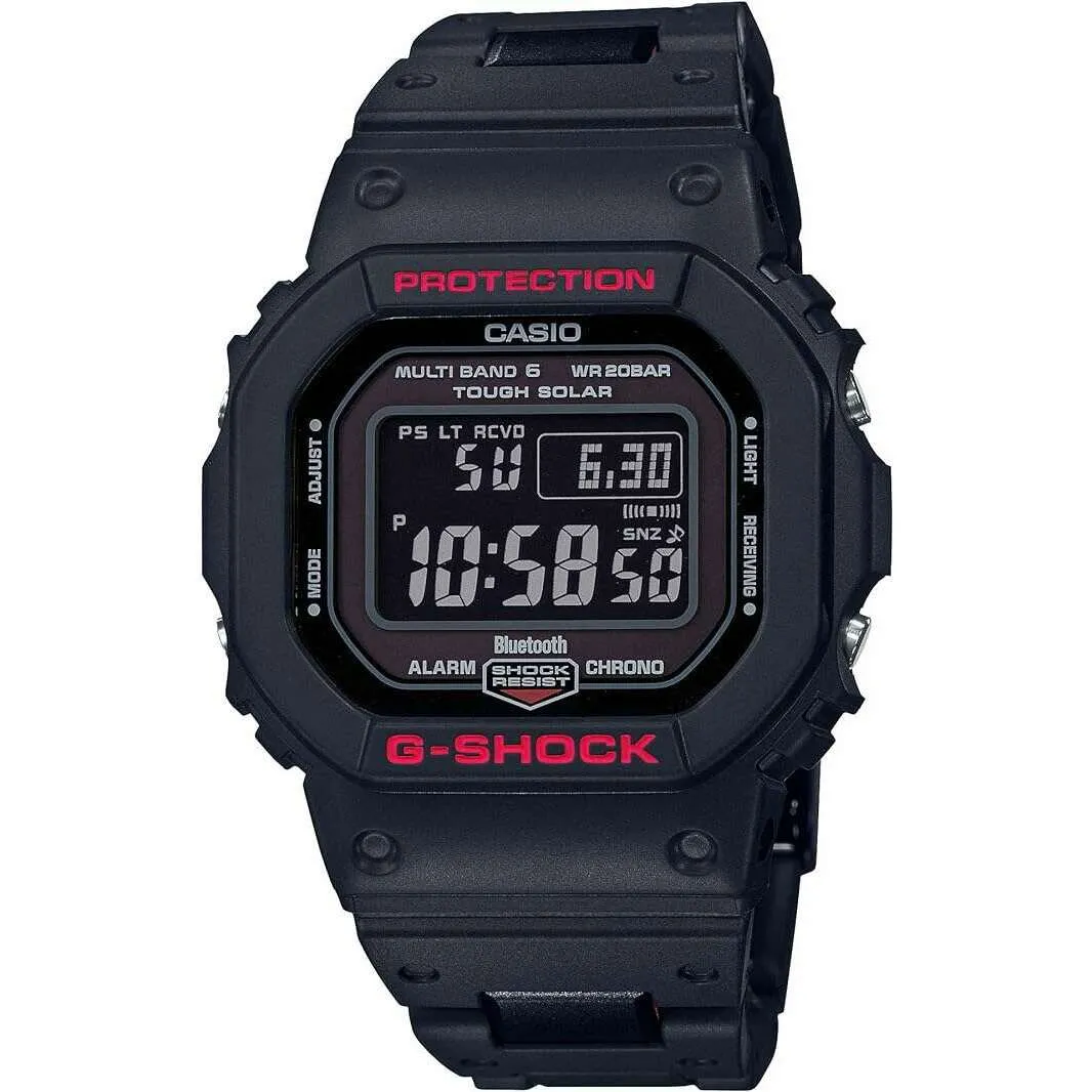 CASIO G-SHOCK BLUETOOTH RADIO SOLAR DIGITAL DIA BLACK & RED MEN WATCH GW-B5600HR-1JF