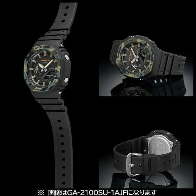 CASIO G-SHOCK CARBON CORE GUARD GREEN KHAKI RUBBER STRAP MEN WATCH GA-2110SU-3AJF