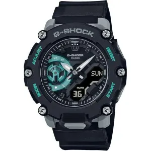 CASIO G-SHOCK DAY-DATE ANALOG DIGITAL DIAL BLACK & BLUE MEN WATCH GA-2200M-1AJF