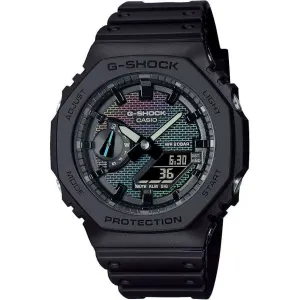 CASIO G-SHOCK DAY-DATE ANALOG DIGITAL MULTICOLOR DIAL BLACK MEN WATCH GA-2100RW-1AJF