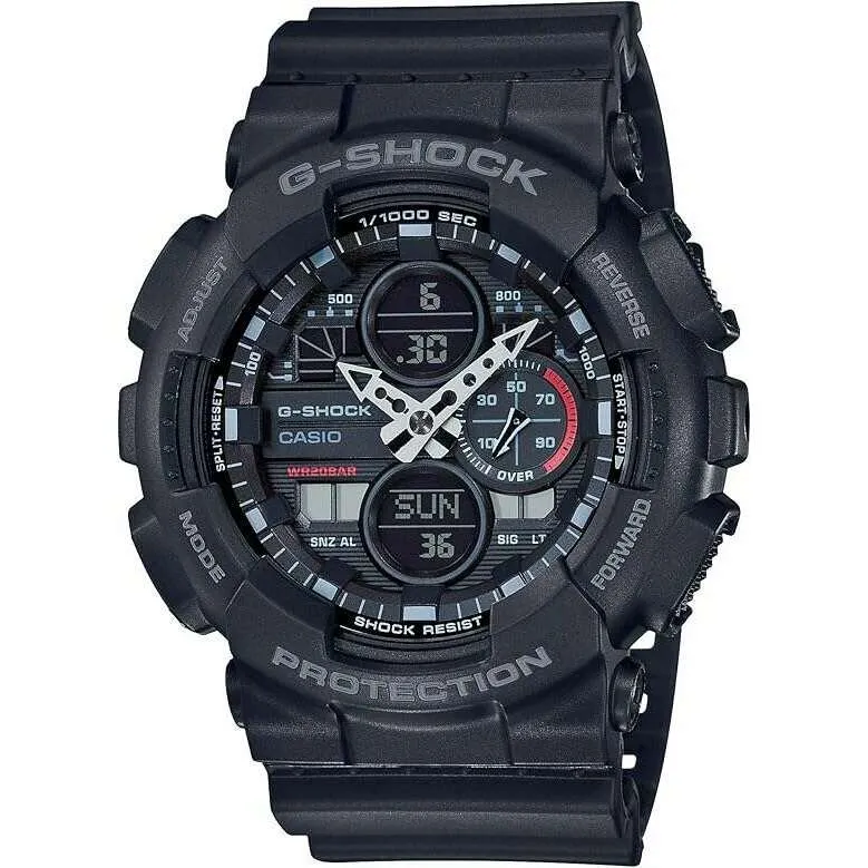 CASIO G-SHOCK DAY-DATE BLACK ANALOG DIGITAL MEN WATCH GA-140-1A1JF