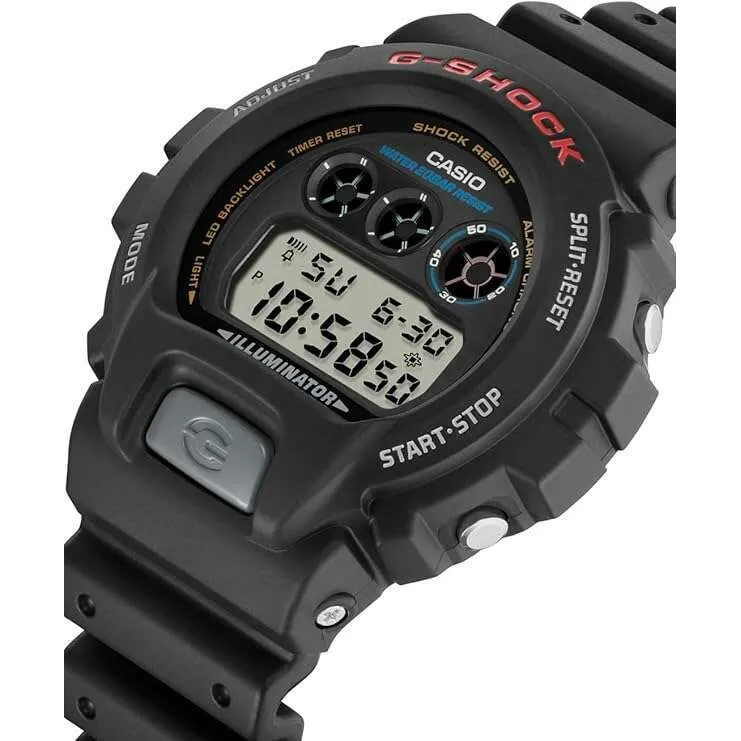 CASIO G-SHOCK DAY-DATE DIGITAL DIAL BLACK RESIN STRAP MEN WATCH DW-6900U-1JF