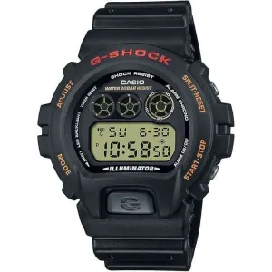 CASIO G-SHOCK DAY-DATE DIGITAL DIAL RESIN STRAP BLACK & ORANGE MEN WATCH DW-6900UB-9JF