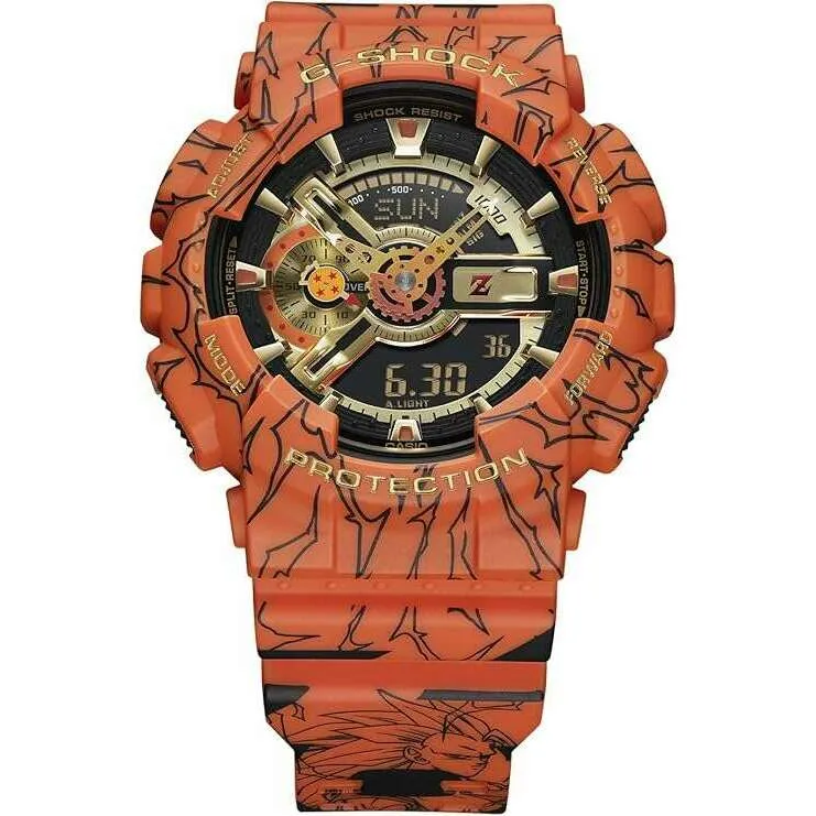 CASIO G-SHOCK DRAGON BALL Z COLLABORATION MODEL ANALOG DIGITAL MEN WATCH GA-110JDB-1A4JR