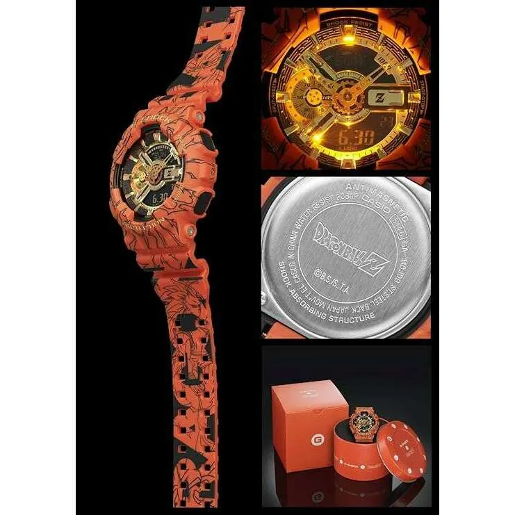 CASIO G-SHOCK DRAGON BALL Z COLLABORATION MODEL ANALOG DIGITAL MEN WATCH GA-110JDB-1A4JR