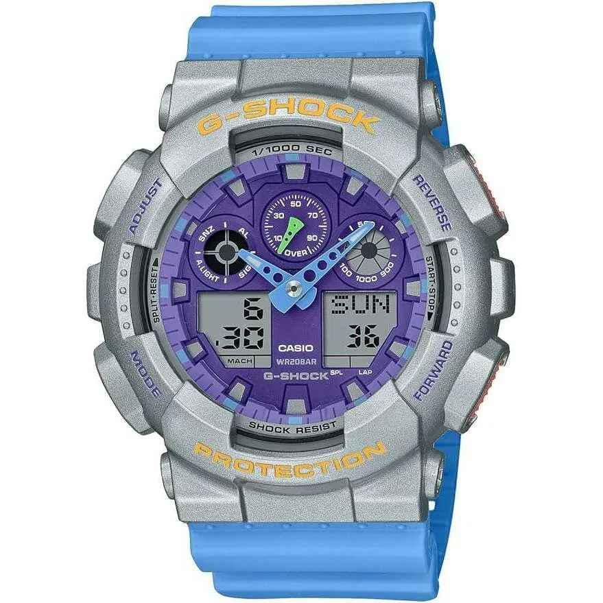 CASIO G-SHOCK EUPHORIA SERIES BLUE ANALOG DIGITAL MEN WATCH GA-100EU-8A2JF