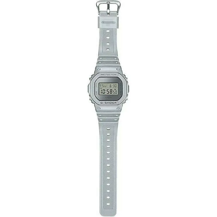 CASIO G-SHOCK FORGOTTEN FUTURE SERIES DAY-DATE DIGITAL SILVER MEN WATCH DW-5600FF-8JF