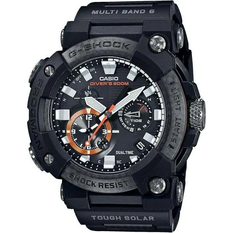 CASIO G-SHOCK FROGMAN BLUETOOTH RADIO SOLAR BLACK & ORANGE MEN WATCH GWF-A1000XC-1AJF