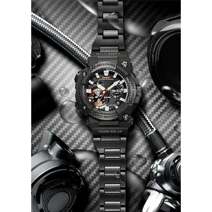 CASIO G-SHOCK FROGMAN BLUETOOTH RADIO SOLAR BLACK & ORANGE MEN WATCH GWF-A1000XC-1AJF