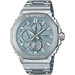 CASIO G-SHOCK FULL METAL CHRONOGRAPH BLUETOOTH SILVER & BLUE MEN WATCH GMC-B2100AD-2AJF