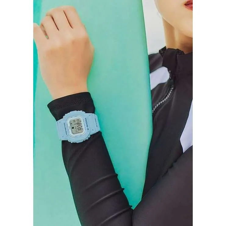CASIO G-SHOCK G-LIDE DAY-DATE LIGHT BLUE RESIN STRAP DIGITAL DIAL LADIES WATCH GLX-S5600-2JF
