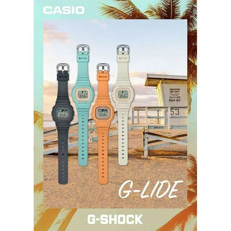 CASIO G-SHOCK G-LIDE MID-SIZE MODEL BLACK RESIN STRAP DIGITAL UNISEX WATCH GLX-S5600-1JF