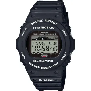 CASIO G-SHOCK G-LIDE SOLAR BLACK RUBBER STRAP GREY DIGITAL DIAL MEN WATCH GWX-5700CS-1JF