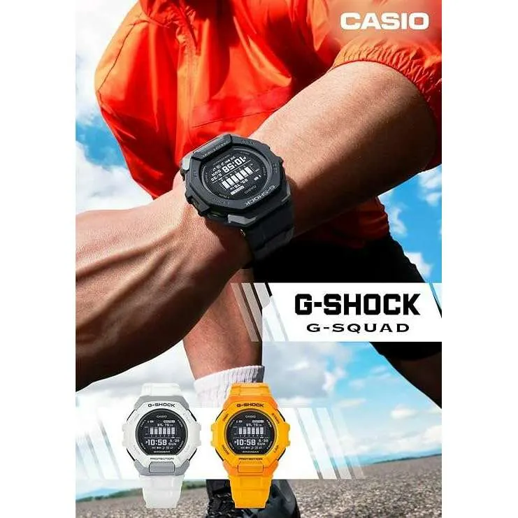 CASIO G-SHOCK G-SQUAD BLUETOOTH DAY-DATE DIGITAL BLACK MEN WATCH GBD-300-1JF