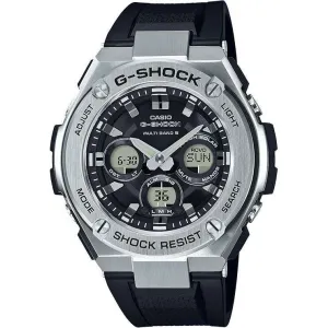 CASIO G-SHOCK G-STEEL RADIO SOLAR ANALOG DIGITAL DIAL BLACK & SILVER MEN WATCH GST-W310-1AJF