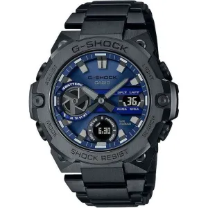 CASIO G-SHOCK G-STEEL SMARTPHONE LINKED GREY & BLUE MEN WATCH GST-B400BD-1A2JF