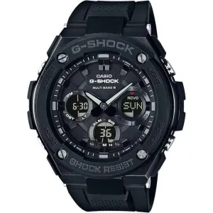 CASIO G-SHOCK G-STEEL SOLAR ANALOG DIGITAL DIAL ALL BLACK MEN WATCH GST-W100G-1BJF