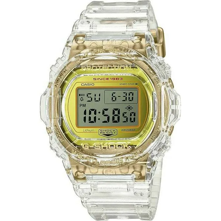 CASIO G-SHOCK GLACIER GOLD CLEAR DIGITAL MEN WATCH DW-5735E-7JR