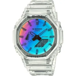 CASIO G-SHOCK IRIDESCENT COLOR SERIES CLEAR SKELETON MEN WATCH GA-2100SRS-7AJF