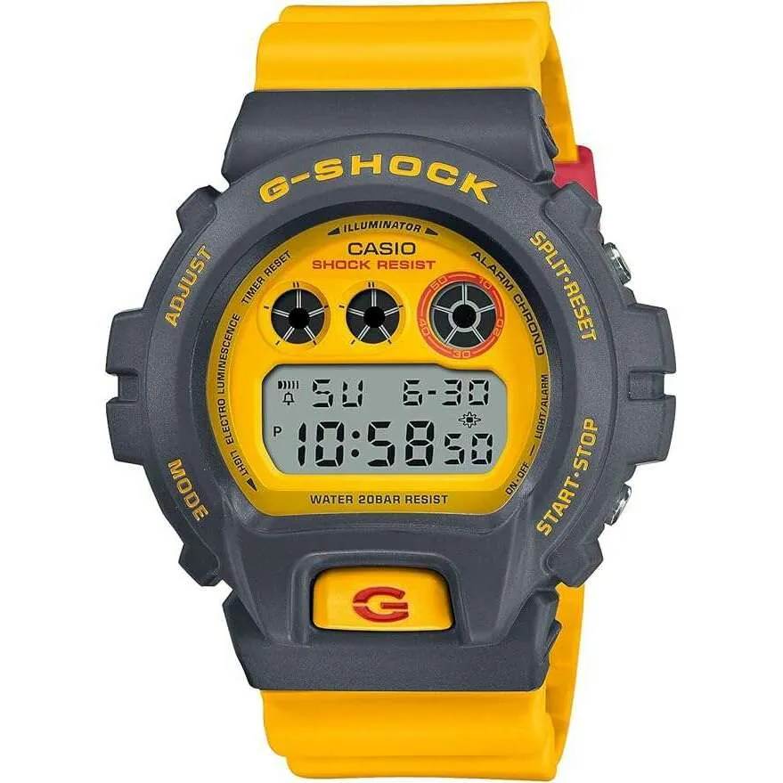 CASIO G-SHOCK LIMITED MODEL DAY-DATE DIGITAL YELLOW & GREY MEN WATCH DW-6900Y-9JF