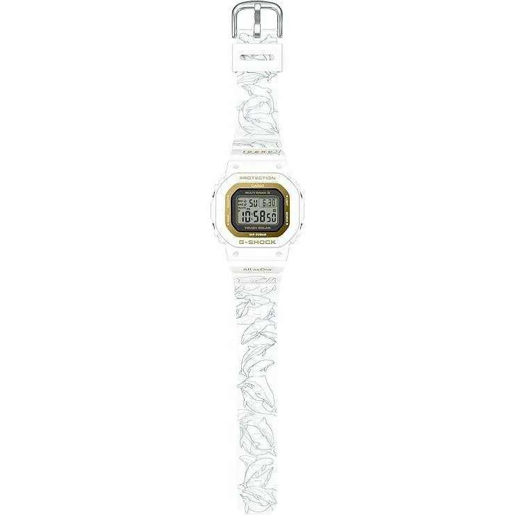 CASIO G-SHOCK LOVE THE SEA AND THE EARTH ICERC JAPAN WHITE & GOLD DIGITAL LADIES WATCH GMD-W5601K-7JR