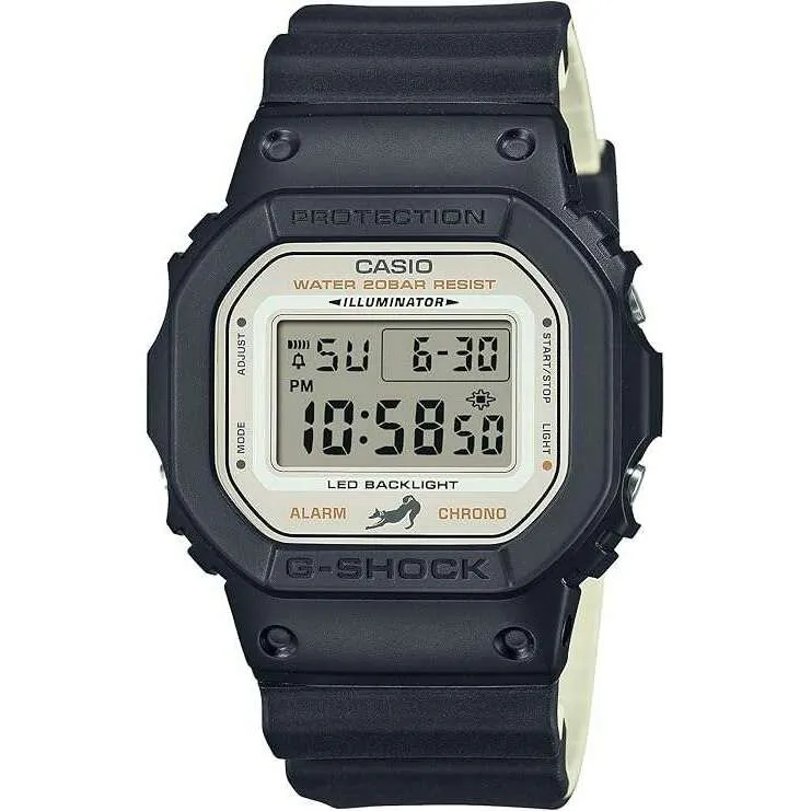 CASIO G-SHOCK MADE IN JAPAN MODEL SHIBAINU DOG DIGITAL BLACK MEN WATCH DW-5600SHB-1JR