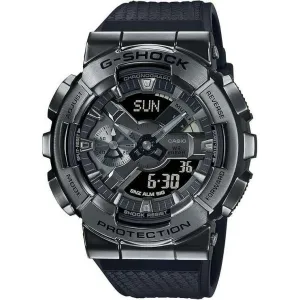 CASIO G-SHOCK METAL COVERED ANALOG DIGITAL DIAL ALL BLACK MEN WATCH GM-110BB-1AJF