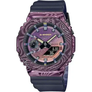 CASIO G-SHOCK METAL COVERED ANALOG DIGITAL PURPLE & NAVY MEN WATCH GM-2100MWG-1AJR
