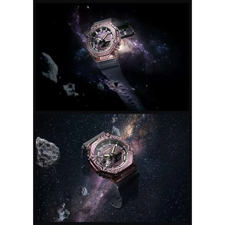 CASIO G-SHOCK METAL COVERED ANALOG DIGITAL PURPLE & NAVY MEN WATCH GM-2100MWG-1AJR