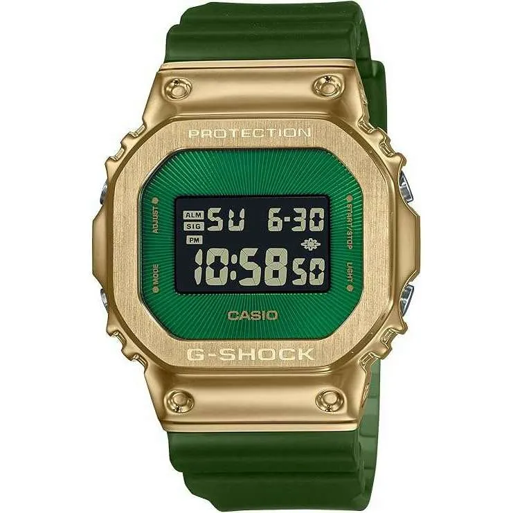 CASIO G-SHOCK METAL COVERED CLASSY OFF-ROAD SERIES GREEN & GOLD MEN WATCH GM-5600CL-3JF