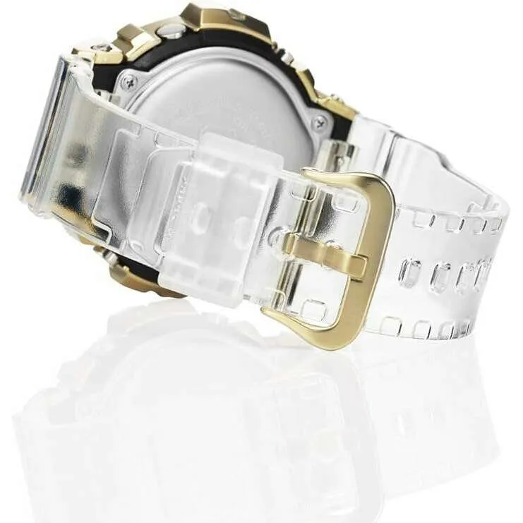 CASIO G-SHOCK METAL COVERED DIGITAL GOLD & CLEAR MEN WATCH GM-6900SG-9JF